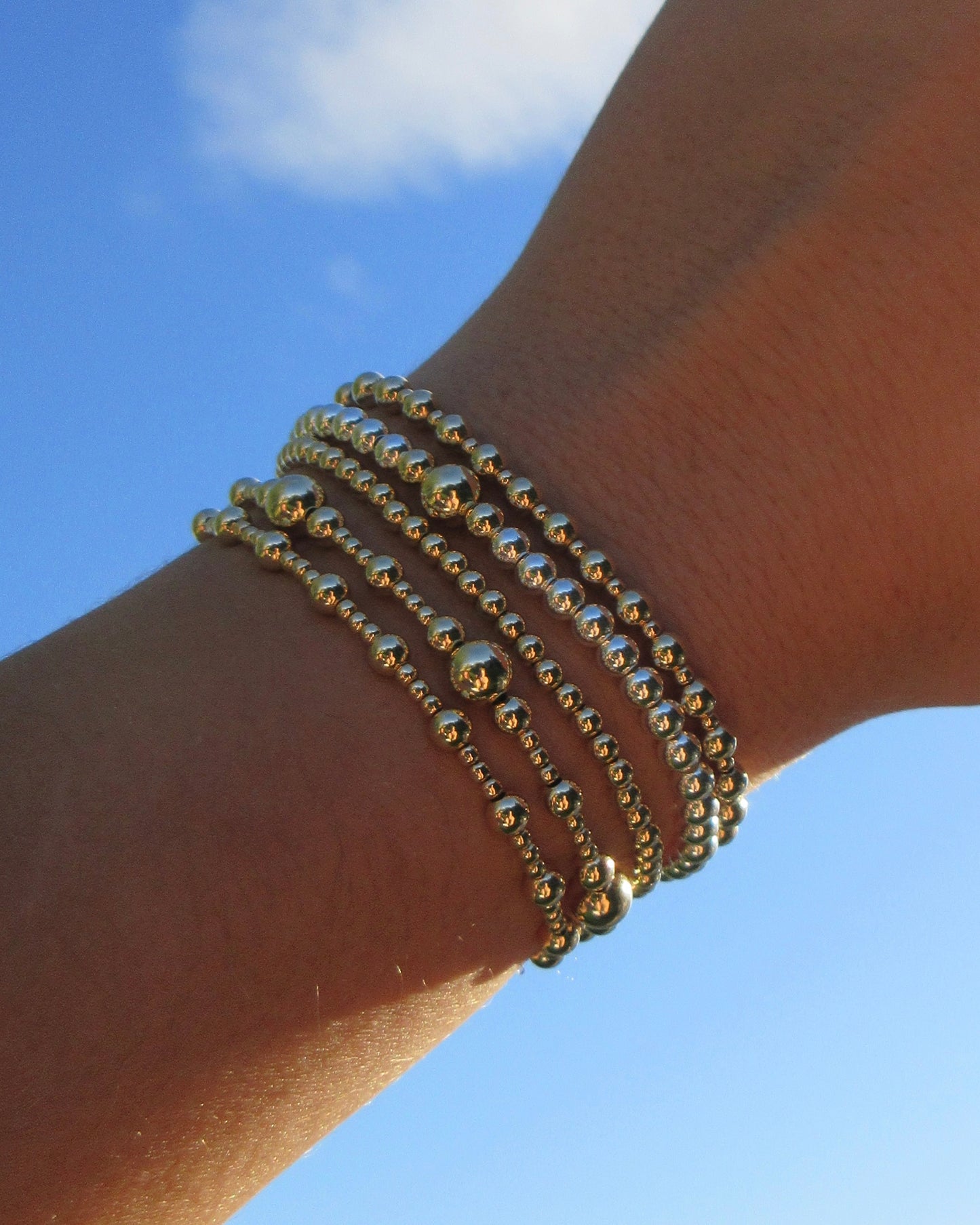 14K Gold-Filled Beaded Bracelet