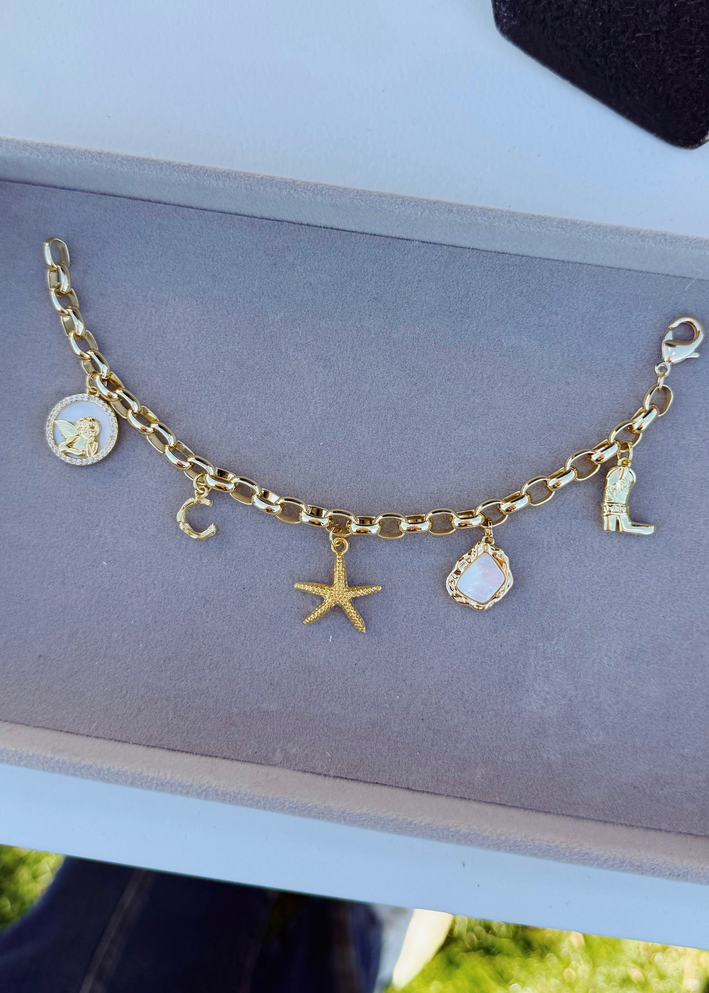 Gold Charm Bracelet - Customizable