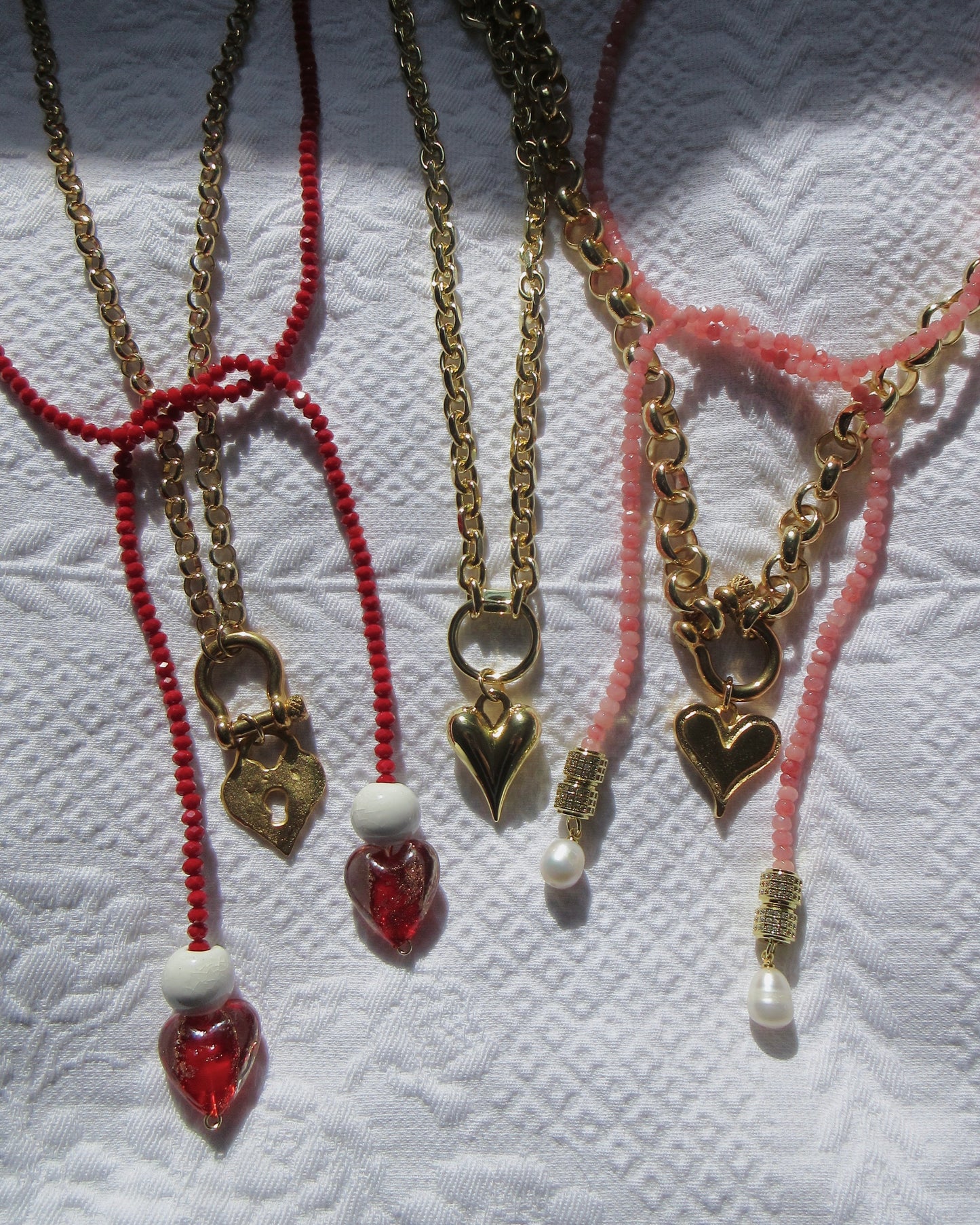 Red Romance Beaded Wrap Necklace