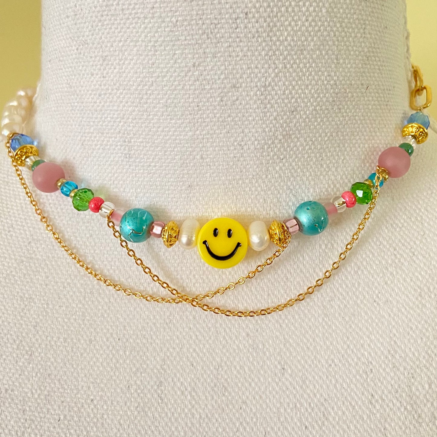 Smiling Looks Good on You Beaded Necklace