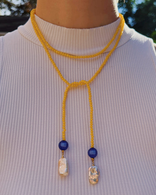 The Maize Craze Wrap Beaded Necklace