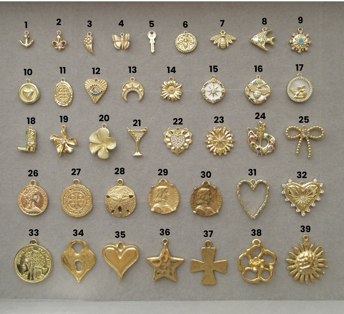 Gold Charm Bracelet - Customizable