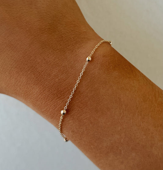 14k Gold Filled Satellite Chain Bracelet