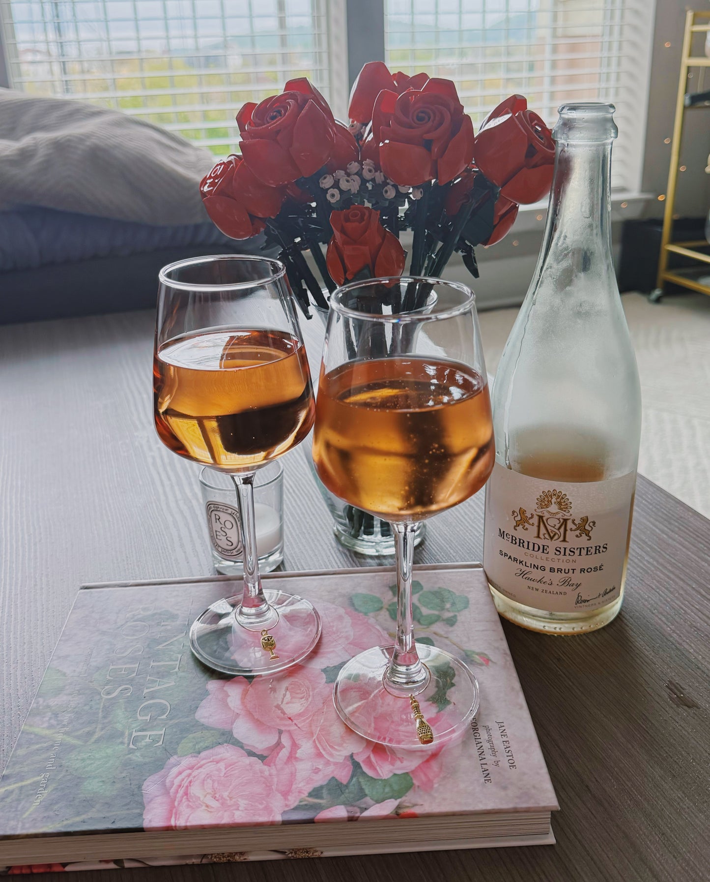 Gold Wine Glass Charms Pack of 4 - Customizable