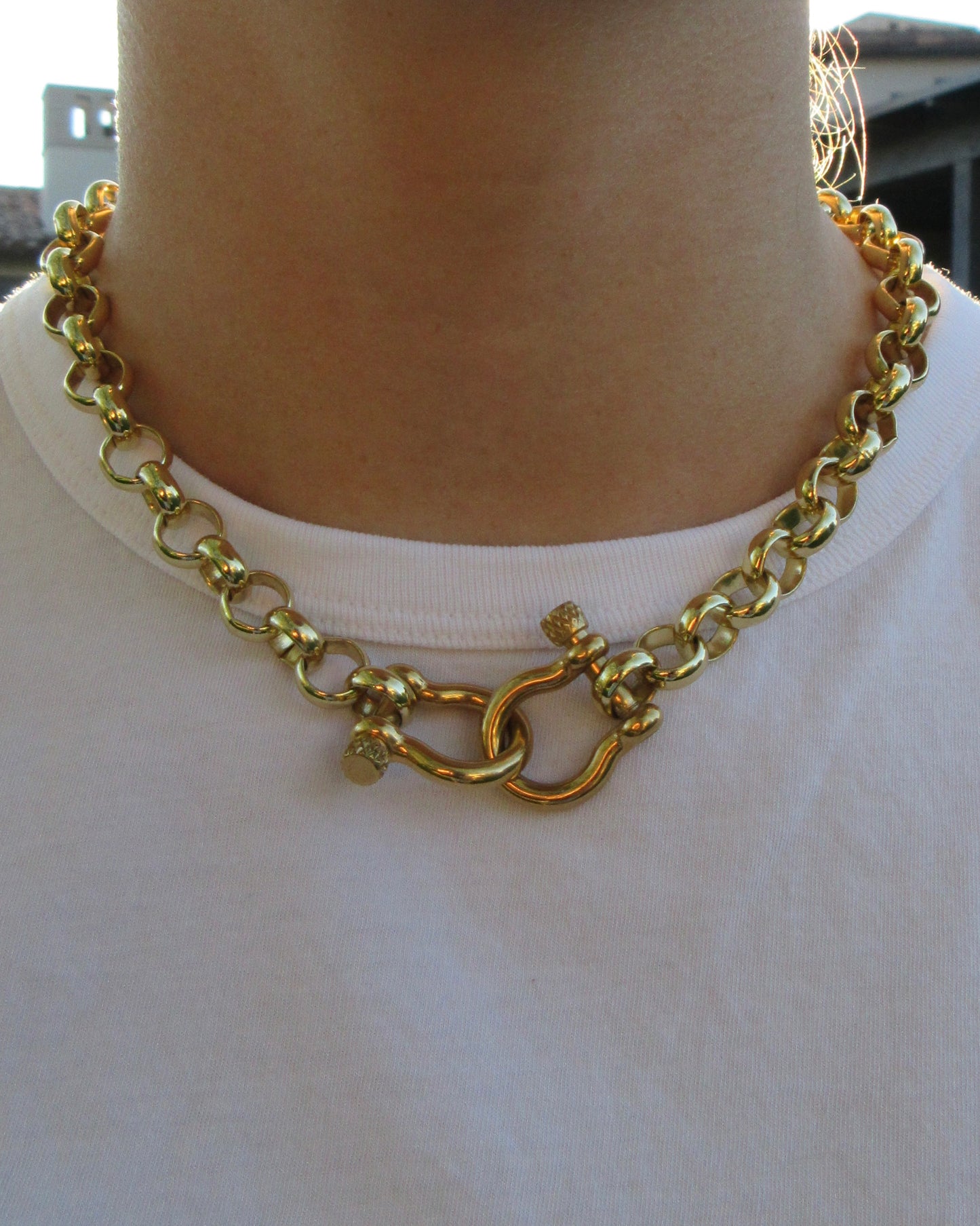 Double Shackle Necklace - 18K Gold Plated