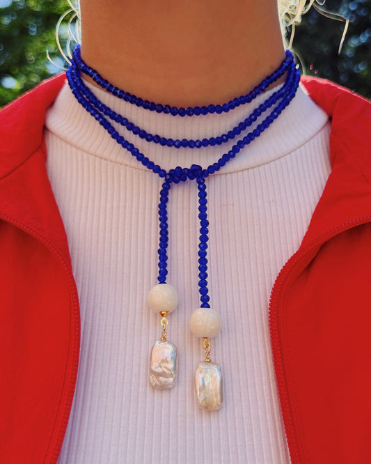 The Nittany Wrap Beaded Necklace
