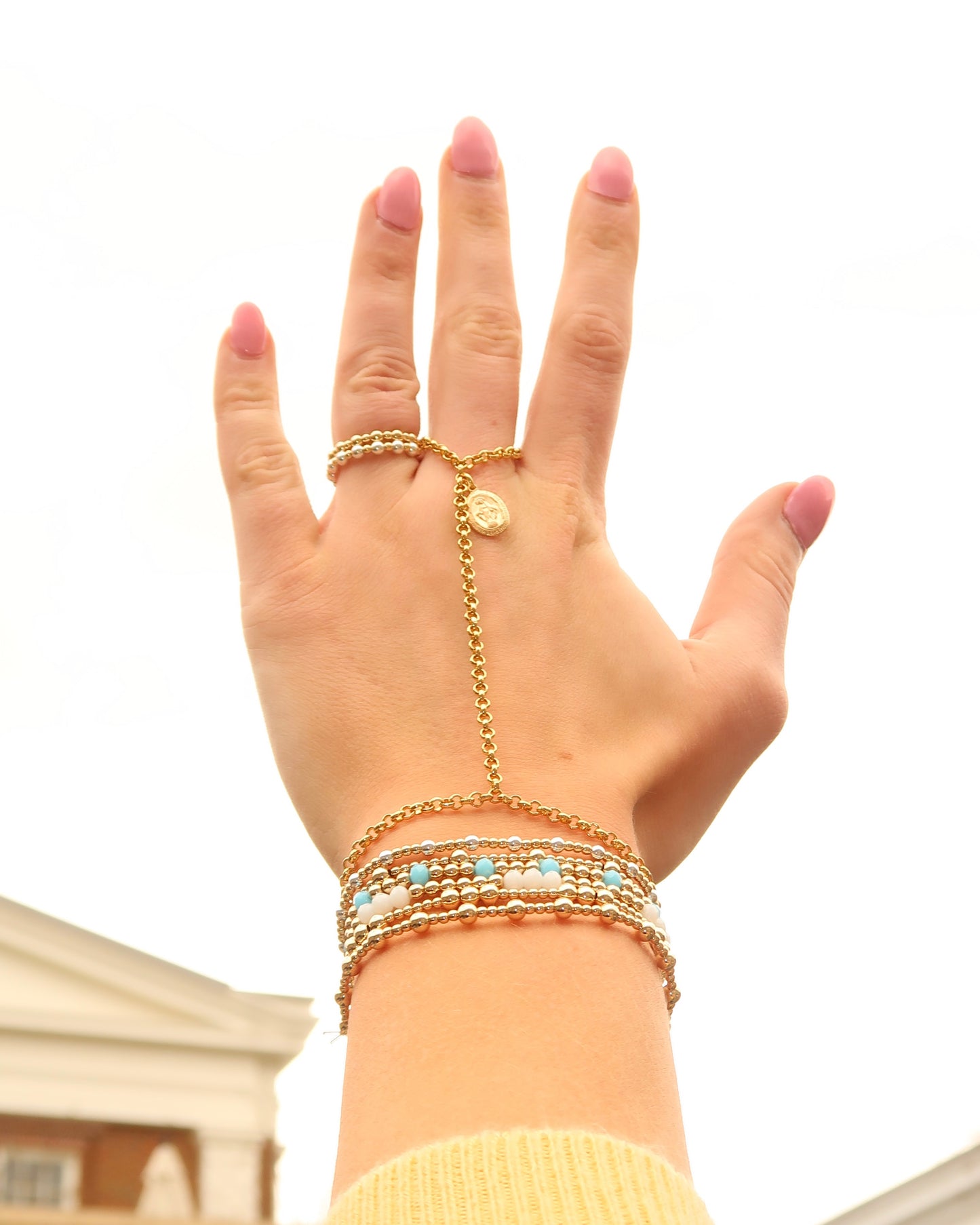 14K Gold Filled and Sterling Silver Beaded Bracelet