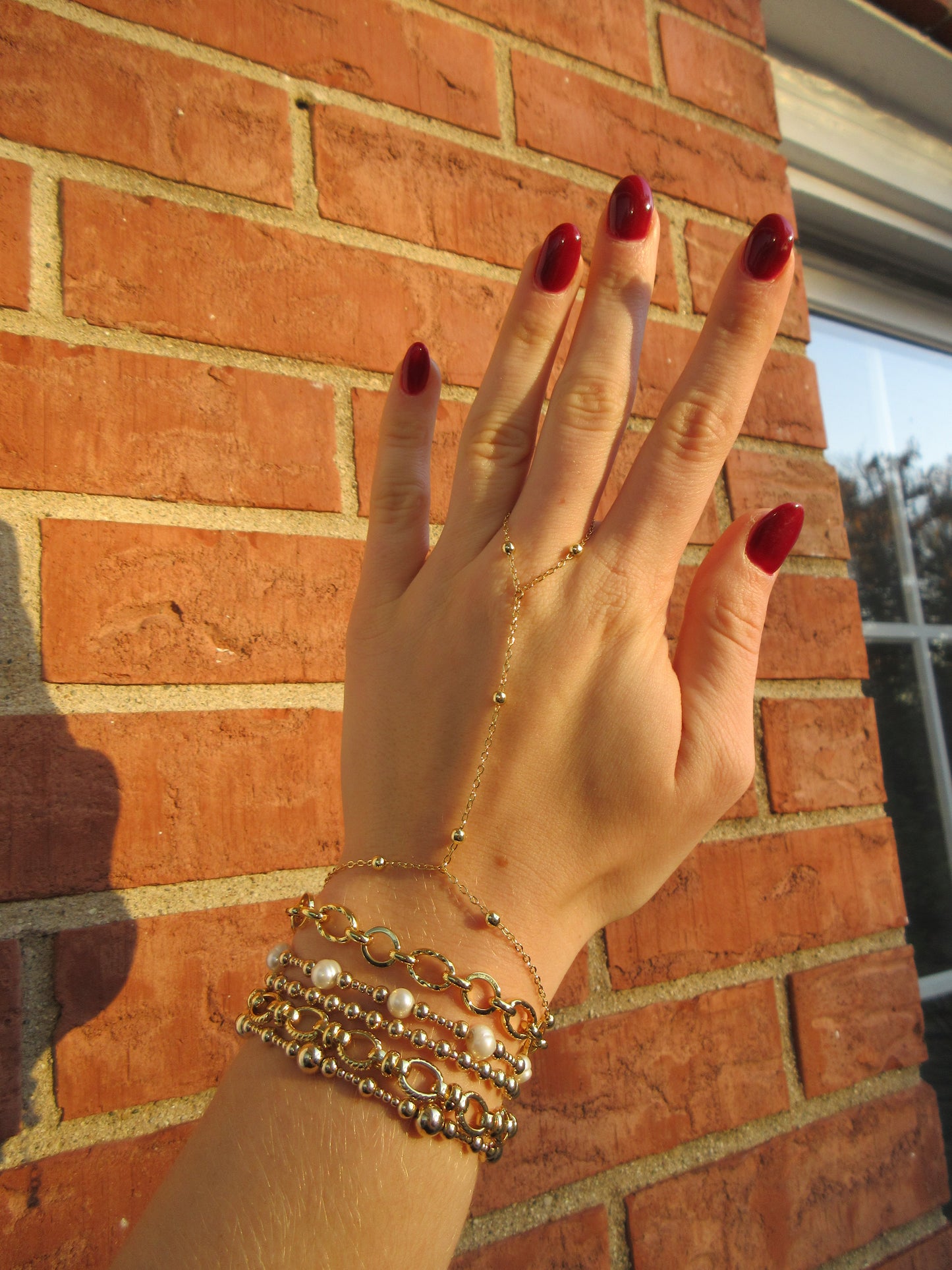 Gold Satellite Hand Chain