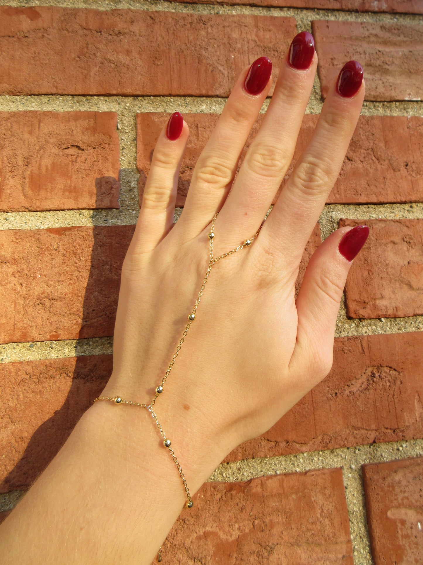 Gold Satellite Hand Chain