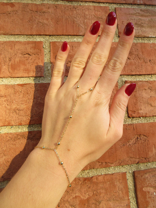 Gold Satellite Hand Chain