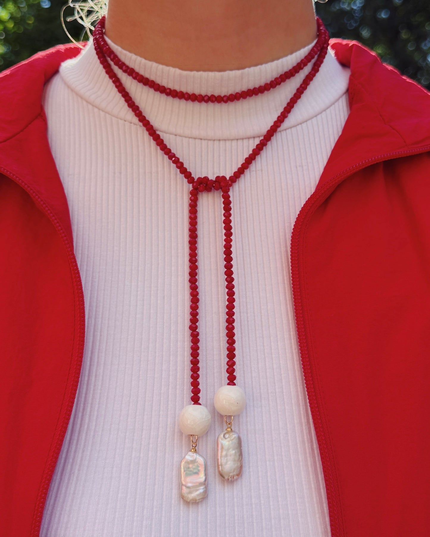The Roll Tide Wrap Beaded Necklace