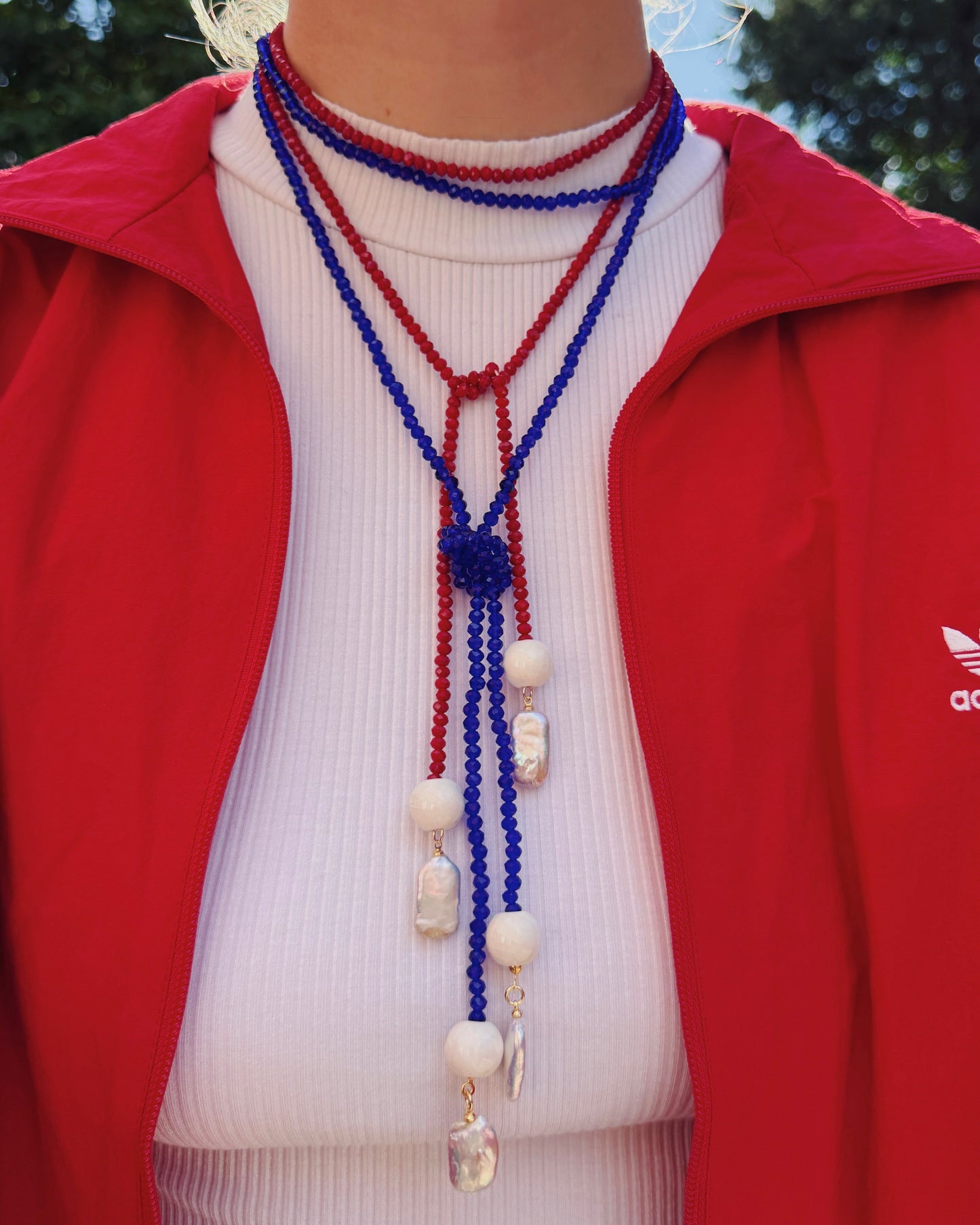 The Roll Tide Wrap Beaded Necklace