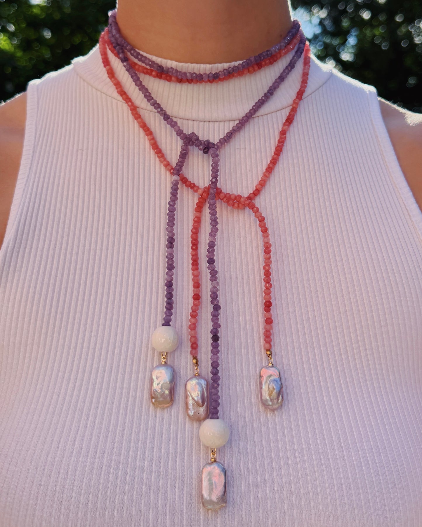 The Wildcat Wrap Beaded Necklace