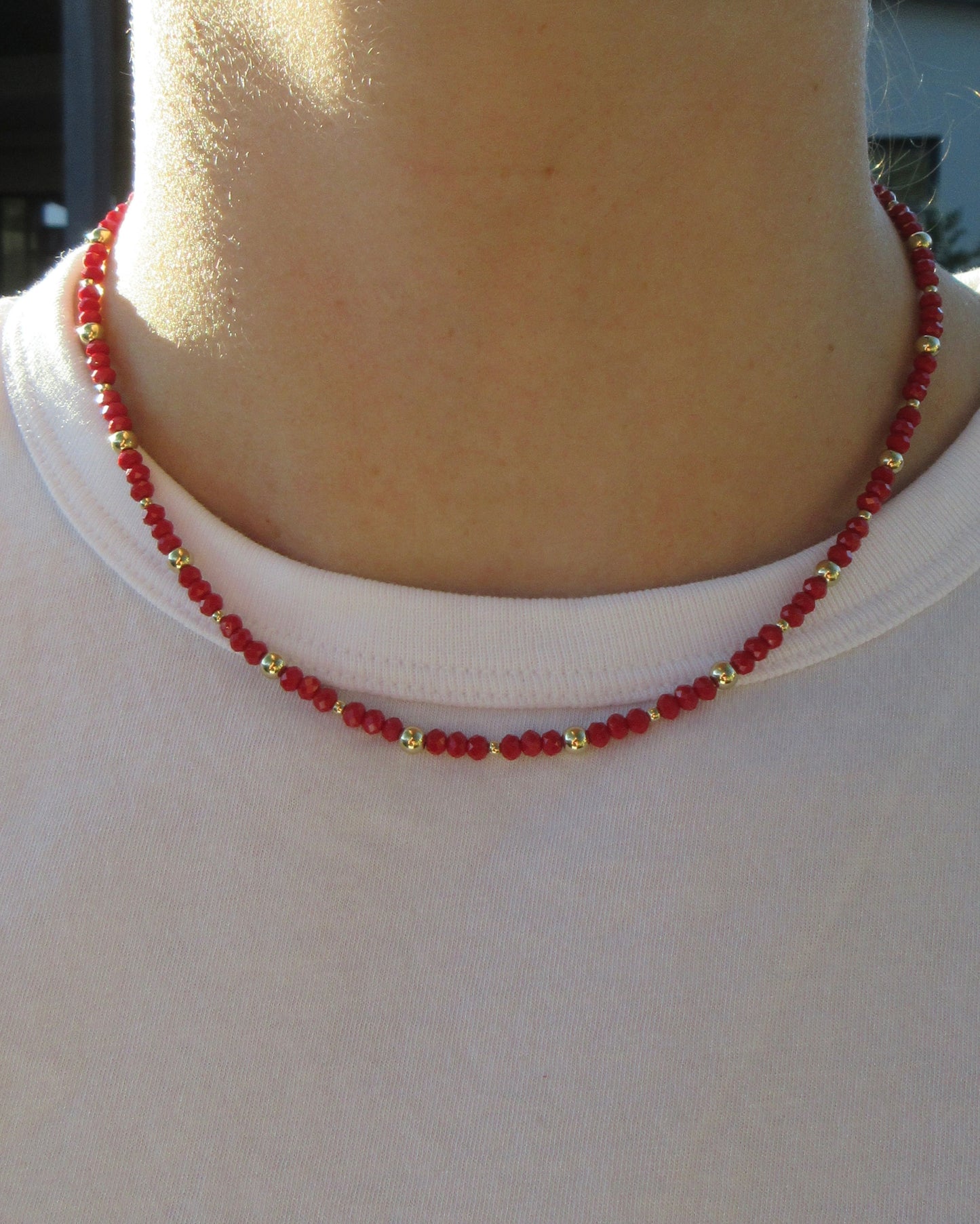 The Ruby Beaded Necklace