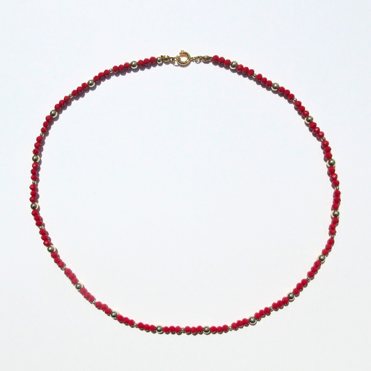 The Ruby Beaded Necklace