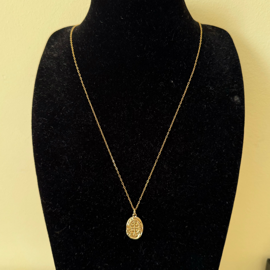 14k Gold Filled Necklace with Coin Charm